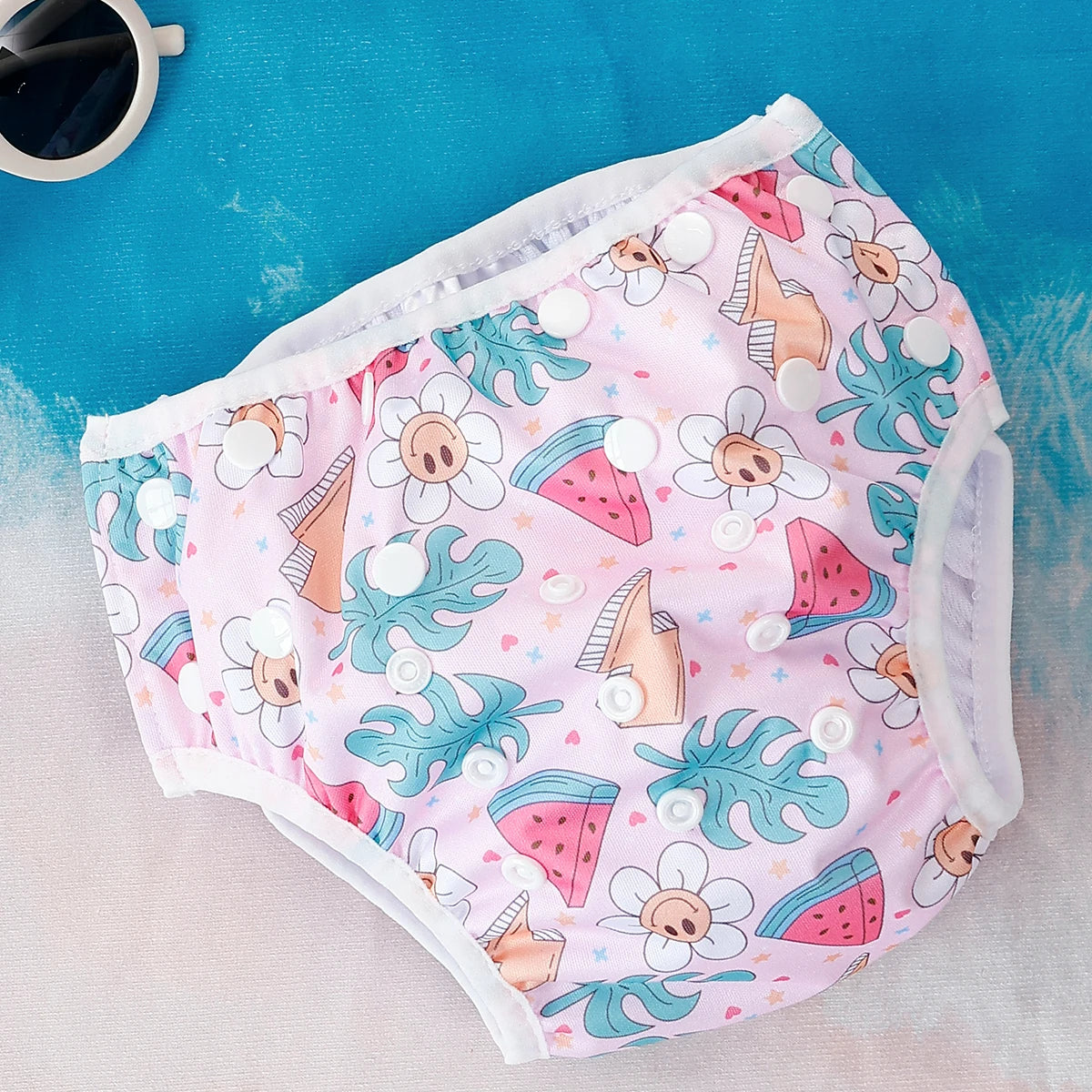 Elinfant 1 Pc Baby Swimming Diaper Mesh Cloth Inner Fabric Summer Reusable& Adjustable Baby Swimming Diaper&Baby Nappy