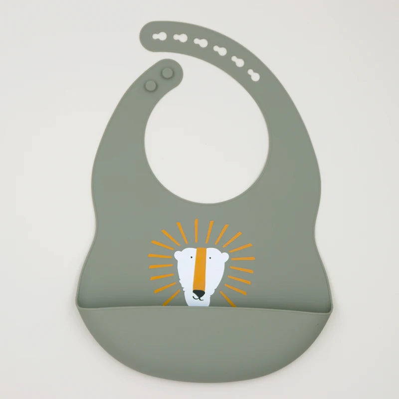 Customize Cartoon Animal Silicone Baby Bib