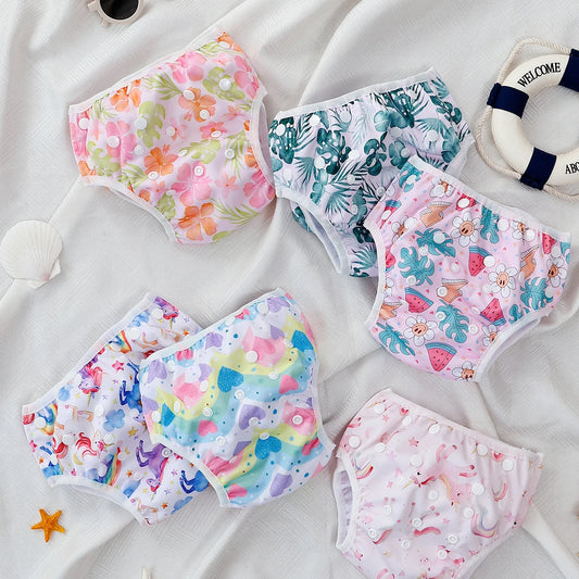 Elinfant 1 Pc Baby Swimming Diaper Mesh Cloth Inner Fabric Summer Reusable& Adjustable Baby Swimming Diaper&Baby Nappy