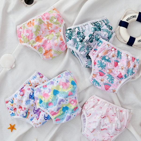 Elinfant 1 Pc Baby Swimming Diaper Mesh Cloth Inner Fabric Summer Reusable& Adjustable Baby Swimming Diaper&Baby Nappy