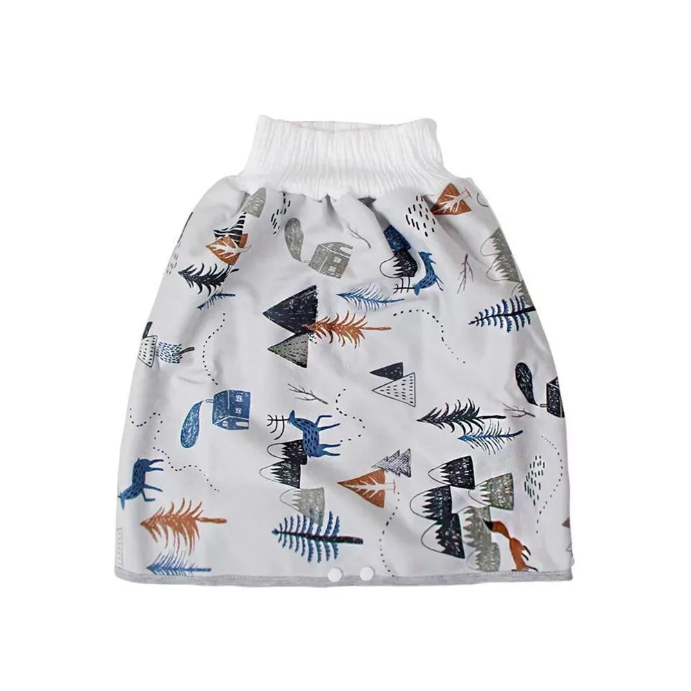 Baby Waterproof Diaper Skirt for Potty Training Baby Comfy Diaper Short for Boys and Girls Sleeping Bedclothes Night Time