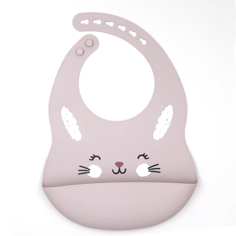 Customize Cartoon Animal Silicone Baby Bib