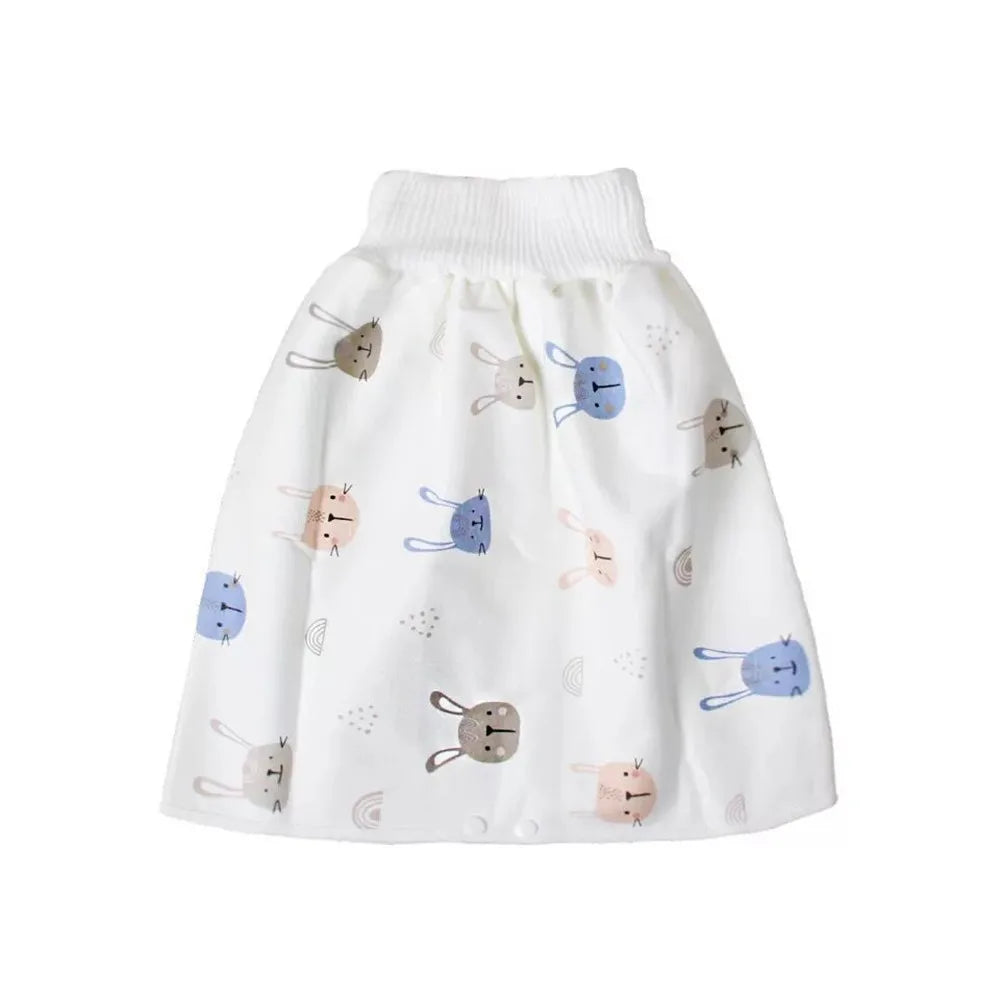 Baby Waterproof Diaper Skirt for Potty Training Baby Comfy Diaper Short for Boys and Girls Sleeping Bedclothes Night Time