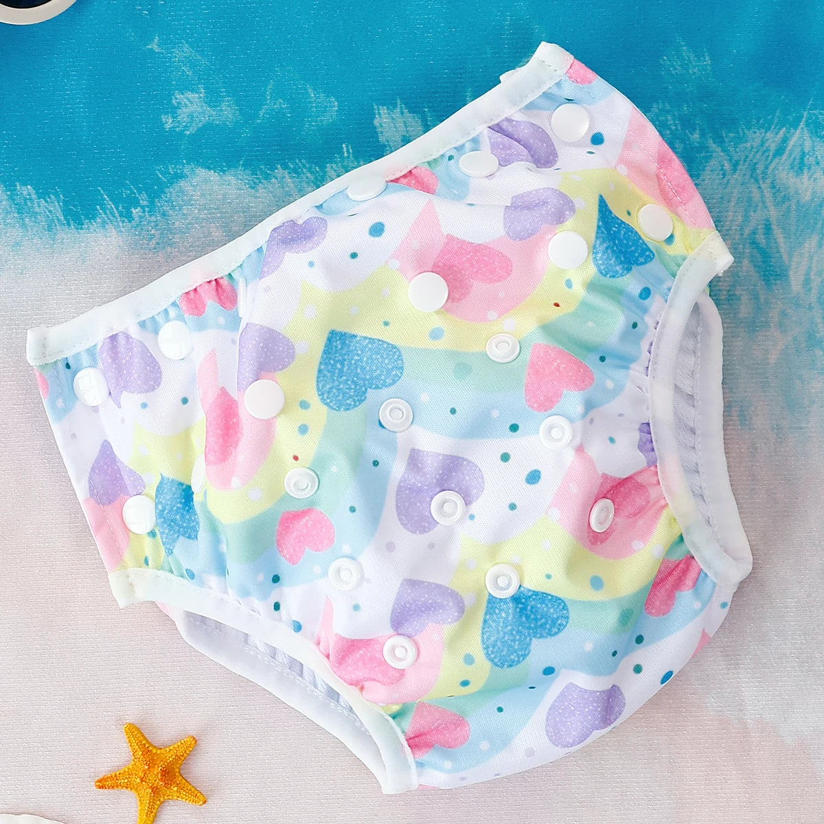 Elinfant 1 Pc Baby Swimming Diaper Mesh Cloth Inner Fabric Summer Reusable& Adjustable Baby Swimming Diaper&Baby Nappy