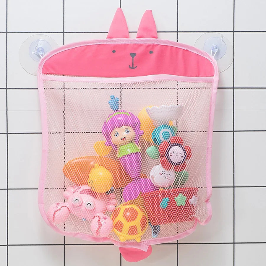 Cartoon Animal Baby Bath Toy Storage Bag Mesh Net Shower