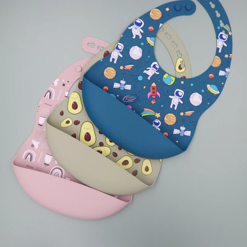 Customize Cartoon Animal Silicone Baby Bib