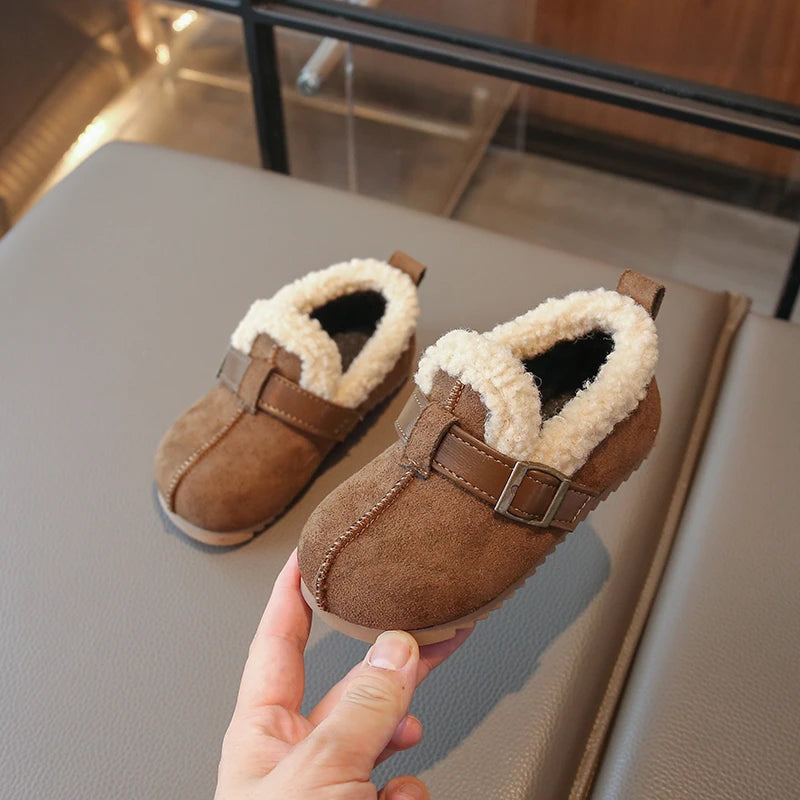Winter Children Cotton Shoes 2025 Girl Plush Warm Cotton Boots Children Short Snow Boots Kids Botas Lightweight Comfortable Shoe