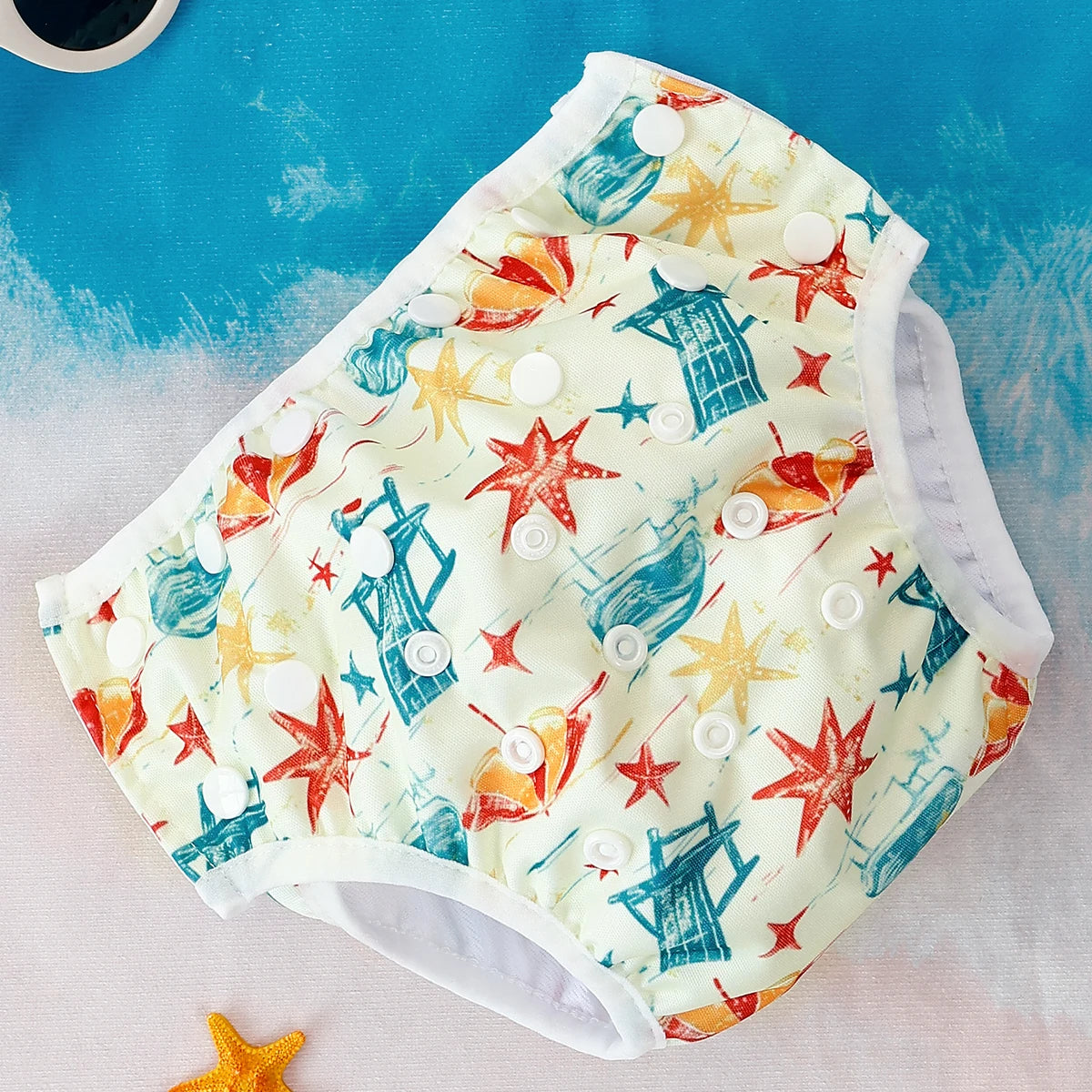 Elinfant 1 Pc Baby Swimming Diaper Mesh Cloth Inner Fabric Summer Reusable& Adjustable Baby Swimming Diaper&Baby Nappy