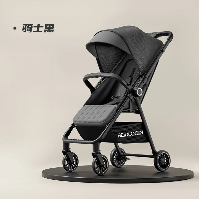 2025 New High-view Baby Stroller Foldable, Can Sit or Lie Two-way Sitting and Lying Function with One-touch Storage
