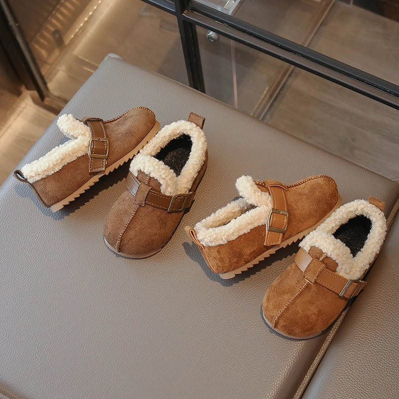 Winter Children Cotton Shoes 2025 Girl Plush Warm Cotton Boots Children Short Snow Boots Kids Botas Lightweight Comfortable Shoe