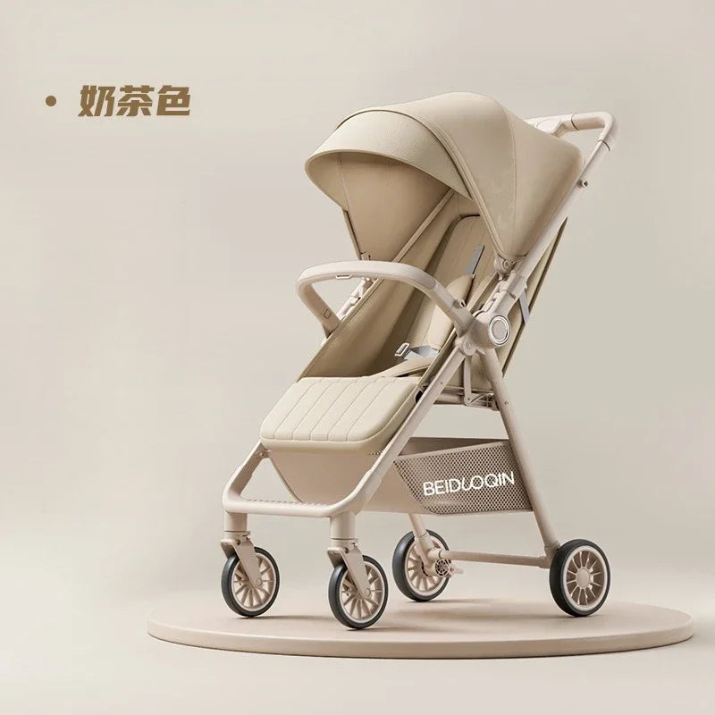 2025 New High-view Baby Stroller Foldable, Can Sit or Lie Two-way Sitting and Lying Function with One-touch Storage