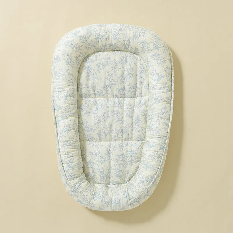 New 95x60cm Baby Nest Bed with Pillow Portable Crib Travel Bed Infant Toddler Cotton Cradle for Newborn Baby Bed Bassinet Bumper