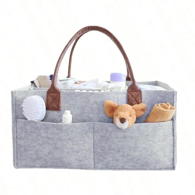 Baby Felt Storage Nursery Organizer Basket Infant Diaper Bag