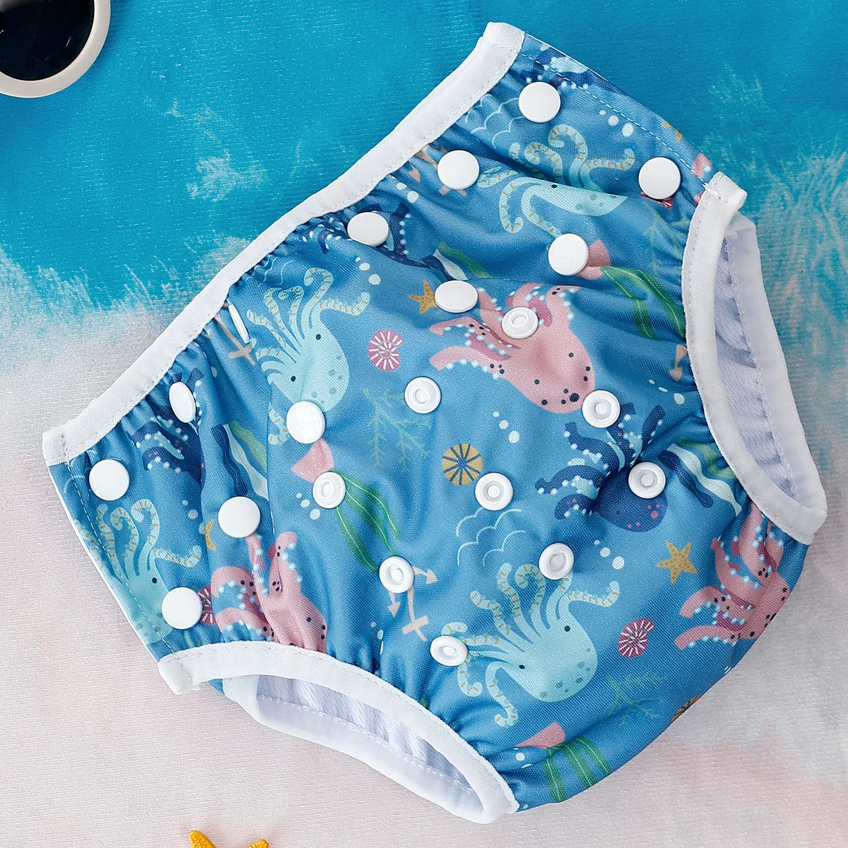 Elinfant 1 Pc Baby Swimming Diaper Mesh Cloth Inner Fabric Summer Reusable& Adjustable Baby Swimming Diaper&Baby Nappy