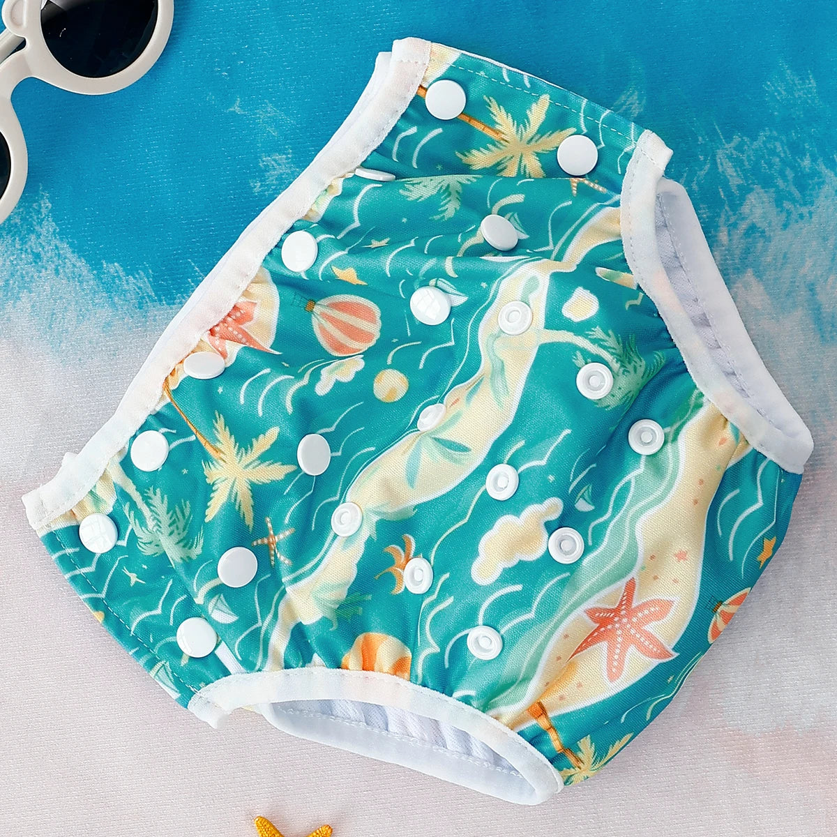 Elinfant 1 Pc Baby Swimming Diaper Mesh Cloth Inner Fabric Summer Reusable& Adjustable Baby Swimming Diaper&Baby Nappy