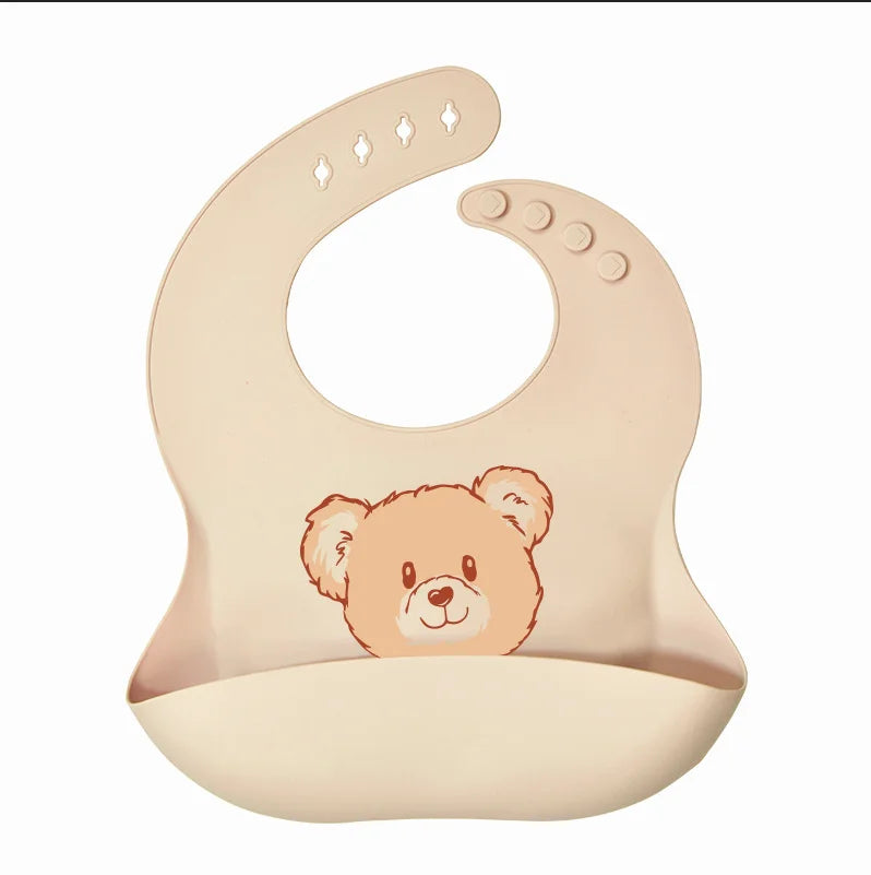 Customize Cartoon Animal Silicone Baby Bib