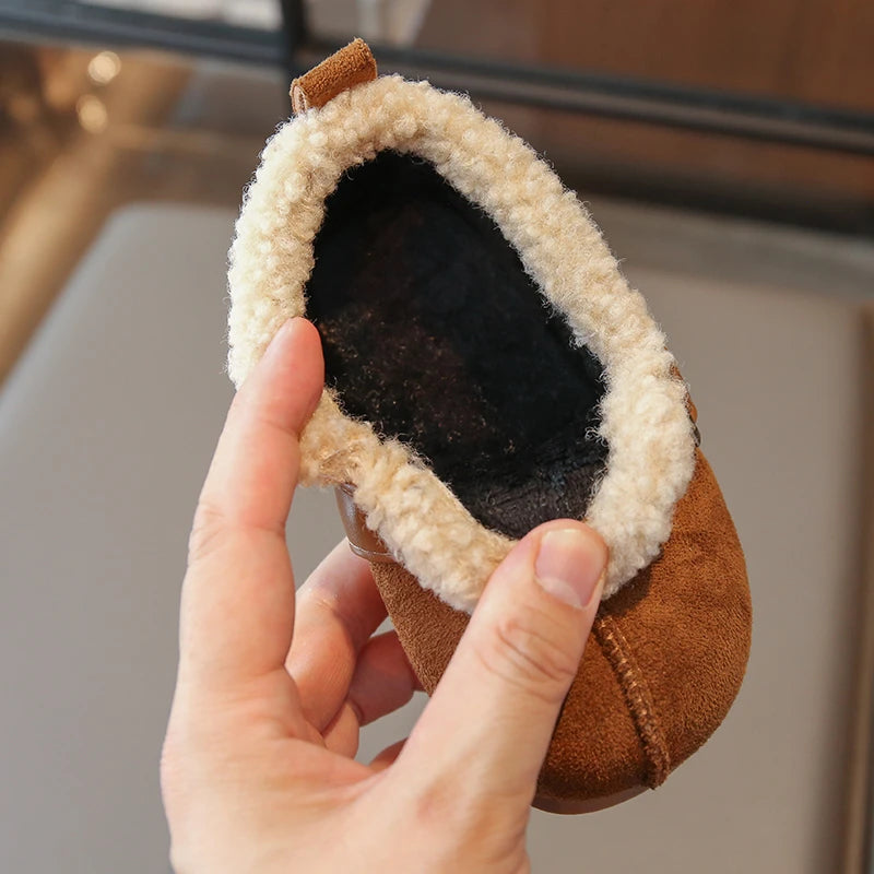 Winter Children Cotton Shoes 2025 Girl Plush Warm Cotton Boots Children Short Snow Boots Kids Botas Lightweight Comfortable Shoe