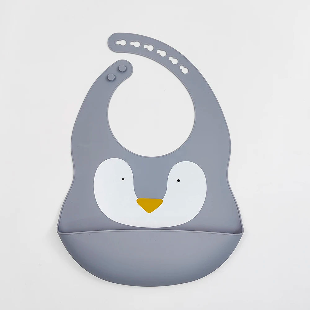 Customize Cartoon Animal Silicone Baby Bib