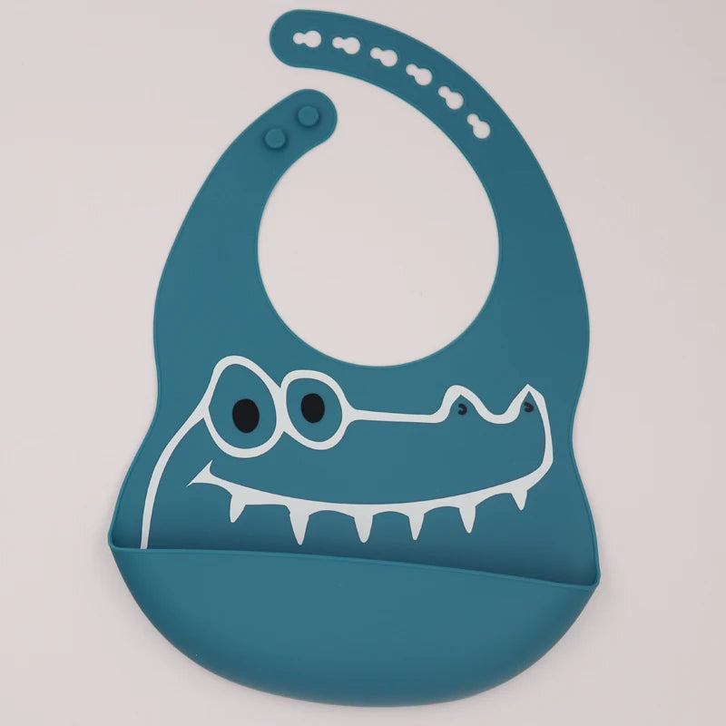 Customize Cartoon Animal Silicone Baby Bib