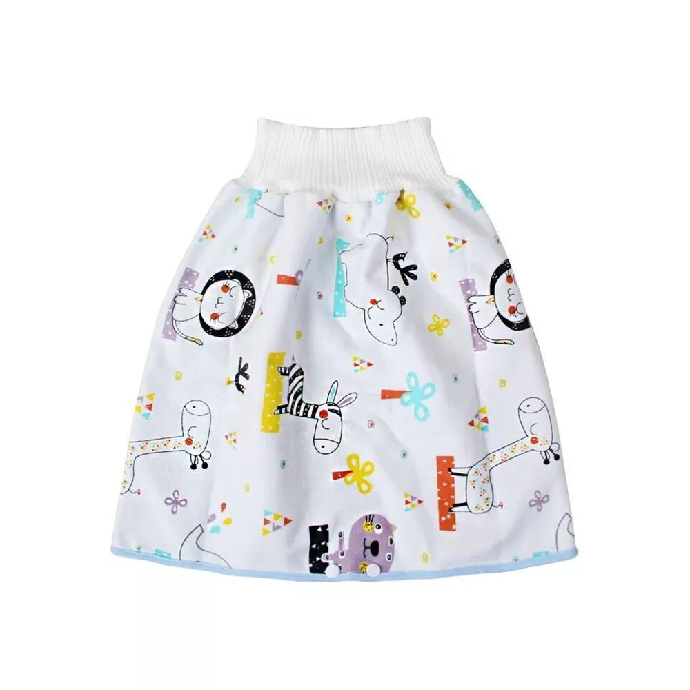 Baby Waterproof Diaper Skirt for Potty Training Baby Comfy Diaper Short for Boys and Girls Sleeping Bedclothes Night Time