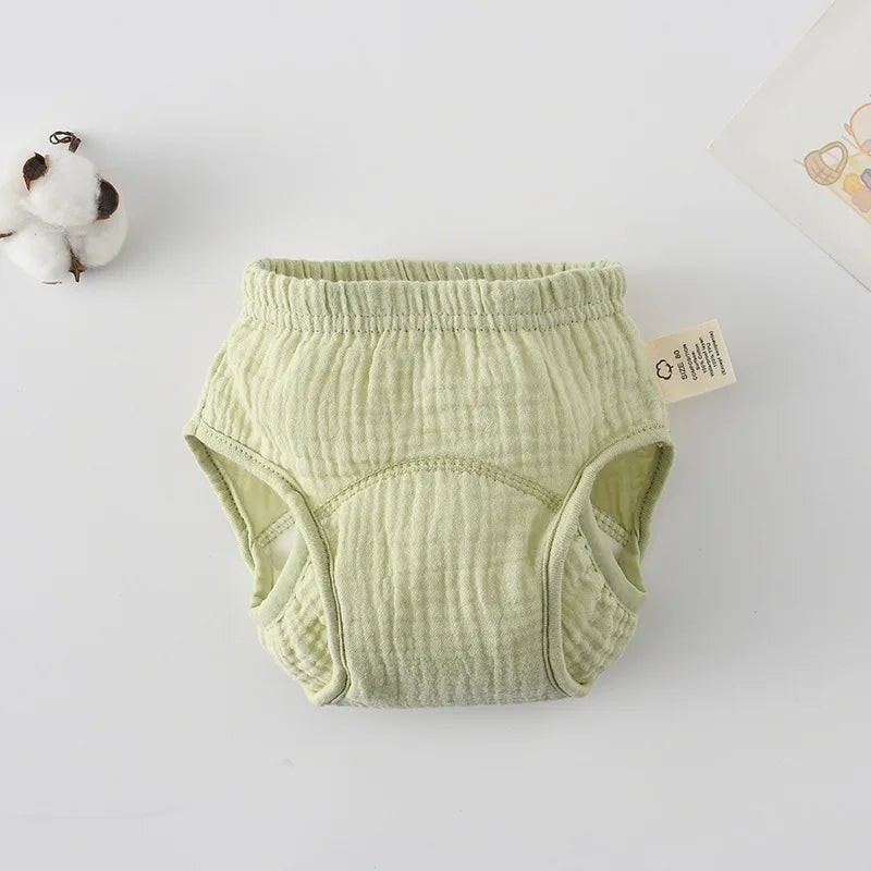Breathable Baby Training Pants Waterproof Diapers Cotton Gauze Washable Nappies for Toddler Children Toilet Training Study Pants