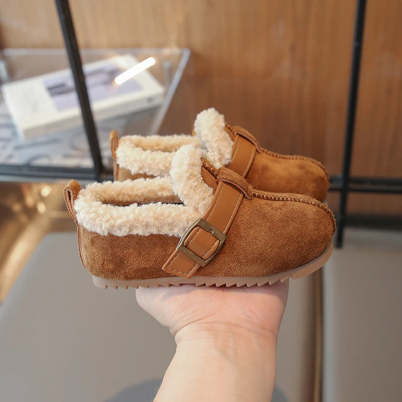 Winter Children Cotton Shoes 2025 Girl Plush Warm Cotton Boots Children Short Snow Boots Kids Botas Lightweight Comfortable Shoe