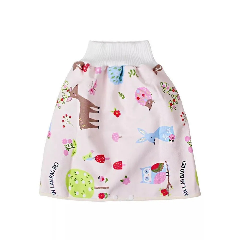Baby Waterproof Diaper Skirt for Potty Training Baby Comfy Diaper Short for Boys and Girls Sleeping Bedclothes Night Time