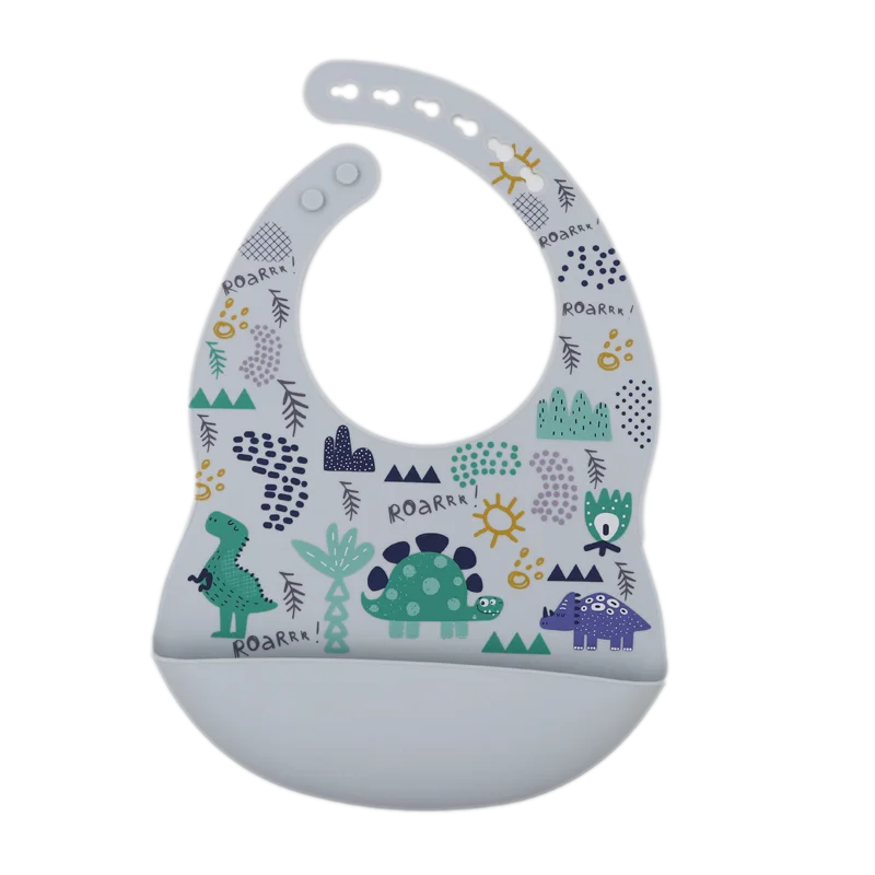 Customize Cartoon Animal Silicone Baby Bib