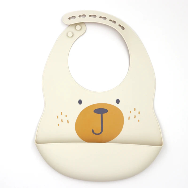 Customize Cartoon Animal Silicone Baby Bib