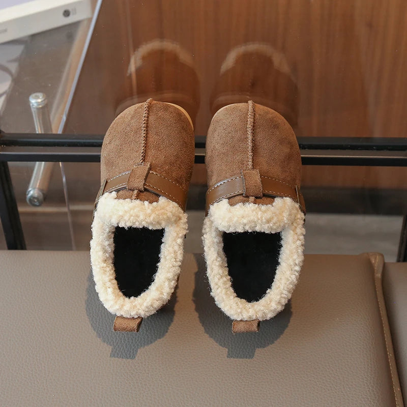 Winter Children Cotton Shoes 2025 Girl Plush Warm Cotton Boots Children Short Snow Boots Kids Botas Lightweight Comfortable Shoe