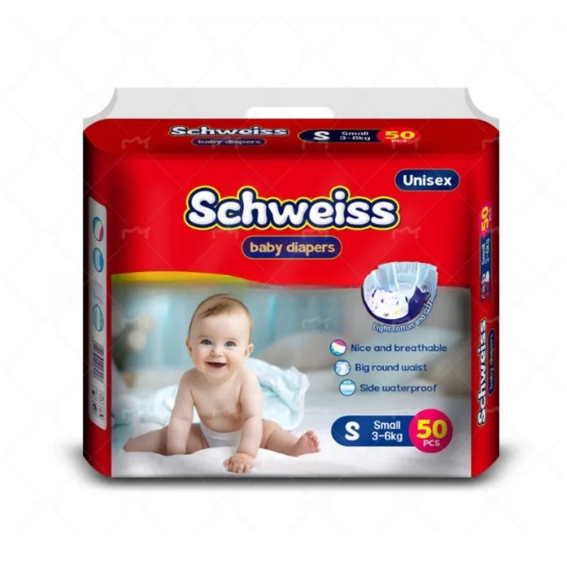 50pcs/1pack Diaper Newborn Infant Baby Cloth Diapers for Newborns Ultra-Thin Breathable Baby Panties Diapers Diaper Bag Fralda