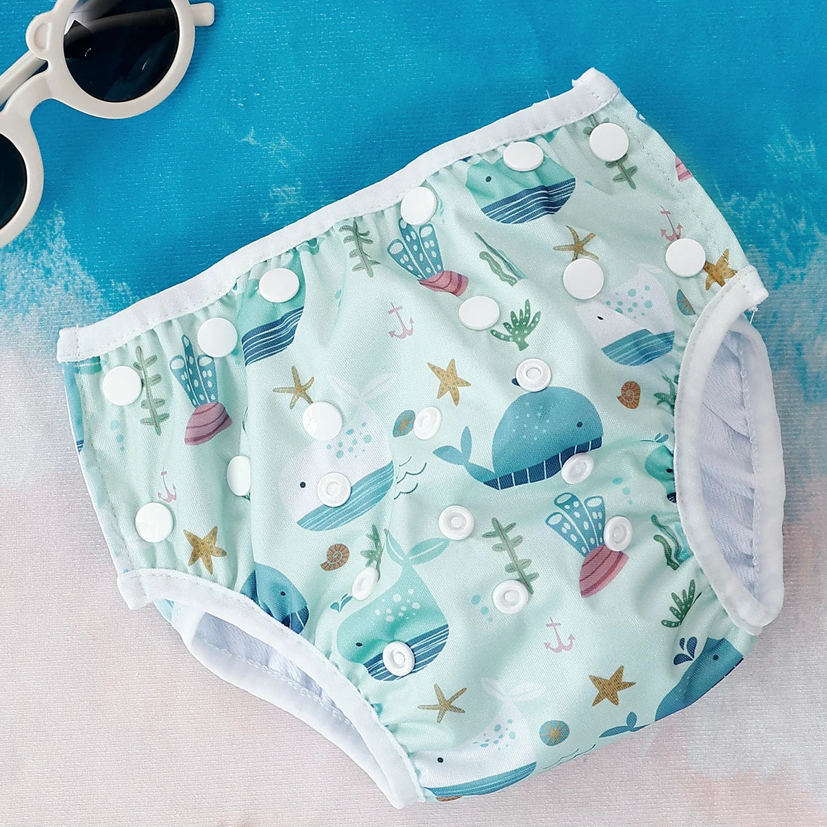 Elinfant 1 Pc Baby Swimming Diaper Mesh Cloth Inner Fabric Summer Reusable& Adjustable Baby Swimming Diaper&Baby Nappy