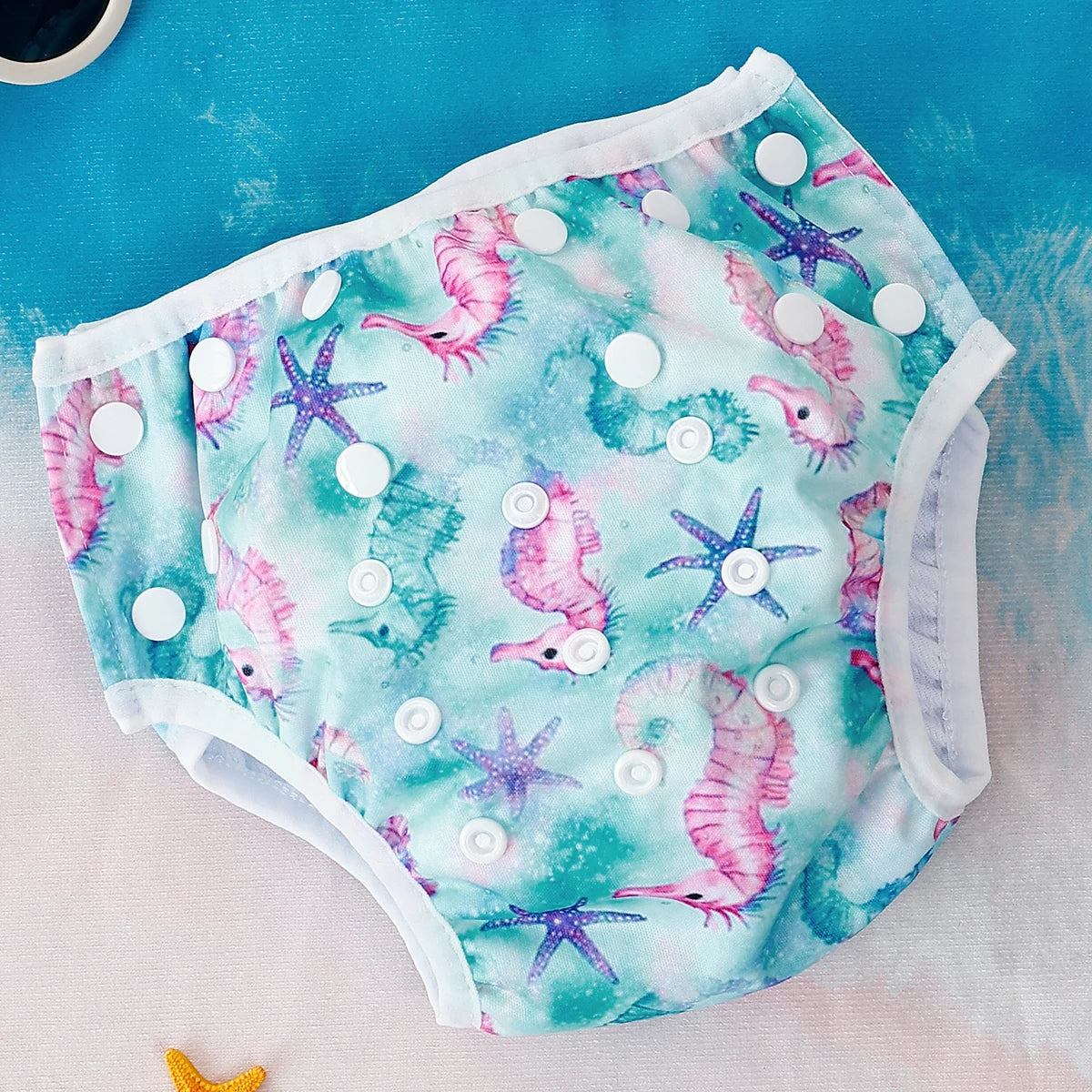 Elinfant 1 Pc Baby Swimming Diaper Mesh Cloth Inner Fabric Summer Reusable& Adjustable Baby Swimming Diaper&Baby Nappy