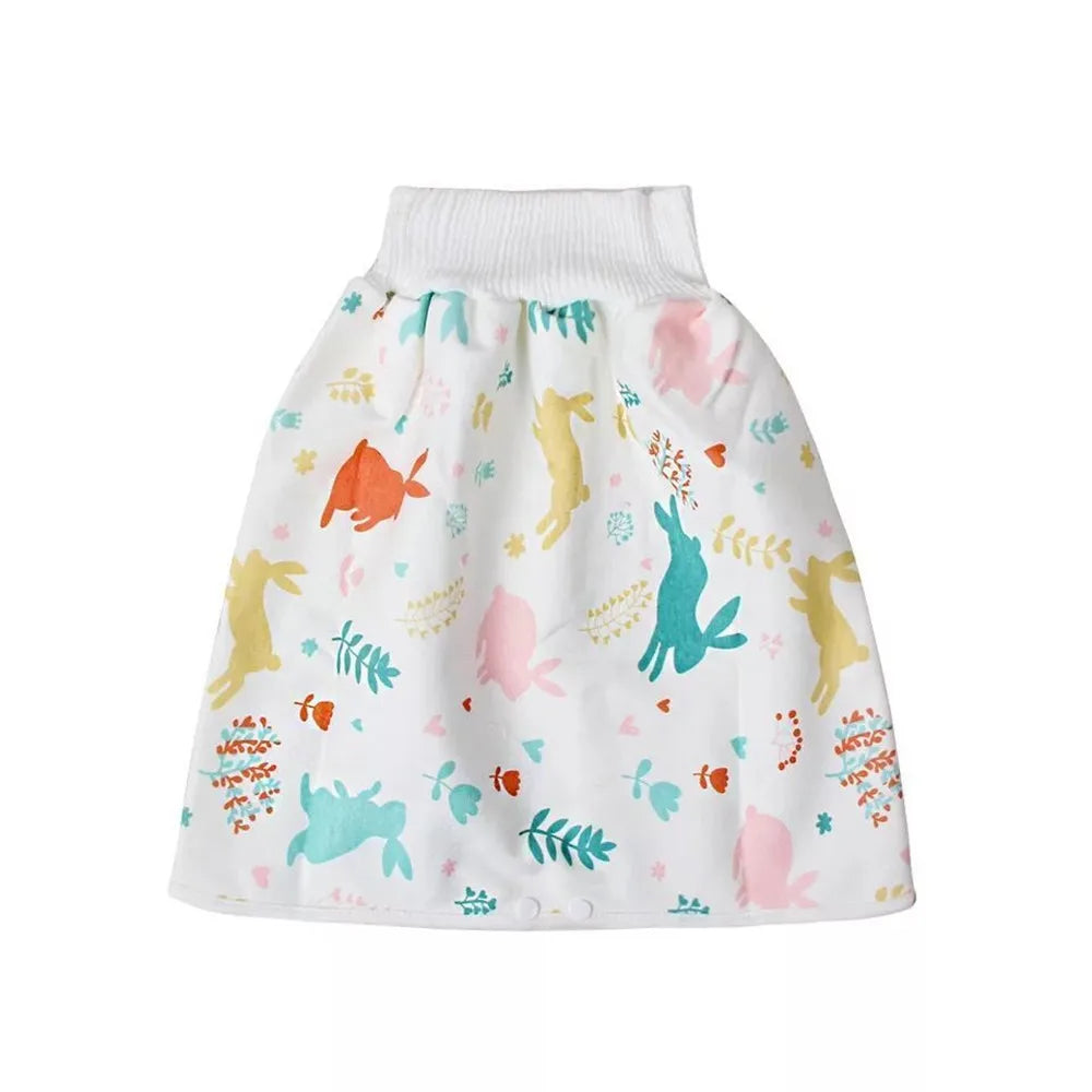 Baby Waterproof Diaper Skirt for Potty Training Baby Comfy Diaper Short for Boys and Girls Sleeping Bedclothes Night Time