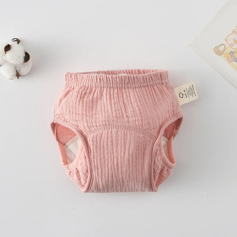 Breathable Baby Training Pants Waterproof Diapers Cotton Gauze Washable Nappies for Toddler Children Toilet Training Study Pants