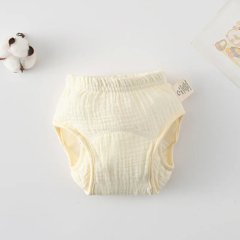 Breathable Baby Training Pants Waterproof Diapers Cotton Gauze Washable Nappies for Toddler Children Toilet Training Study Pants