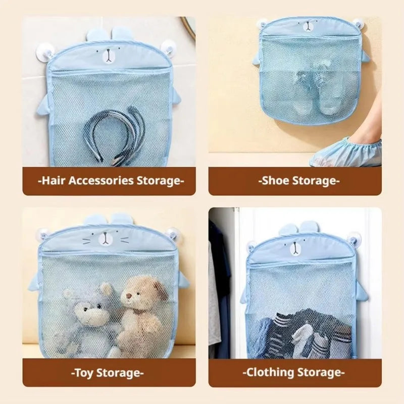 Cartoon Animal Baby Bath Toy Storage Bag Mesh Net Shower