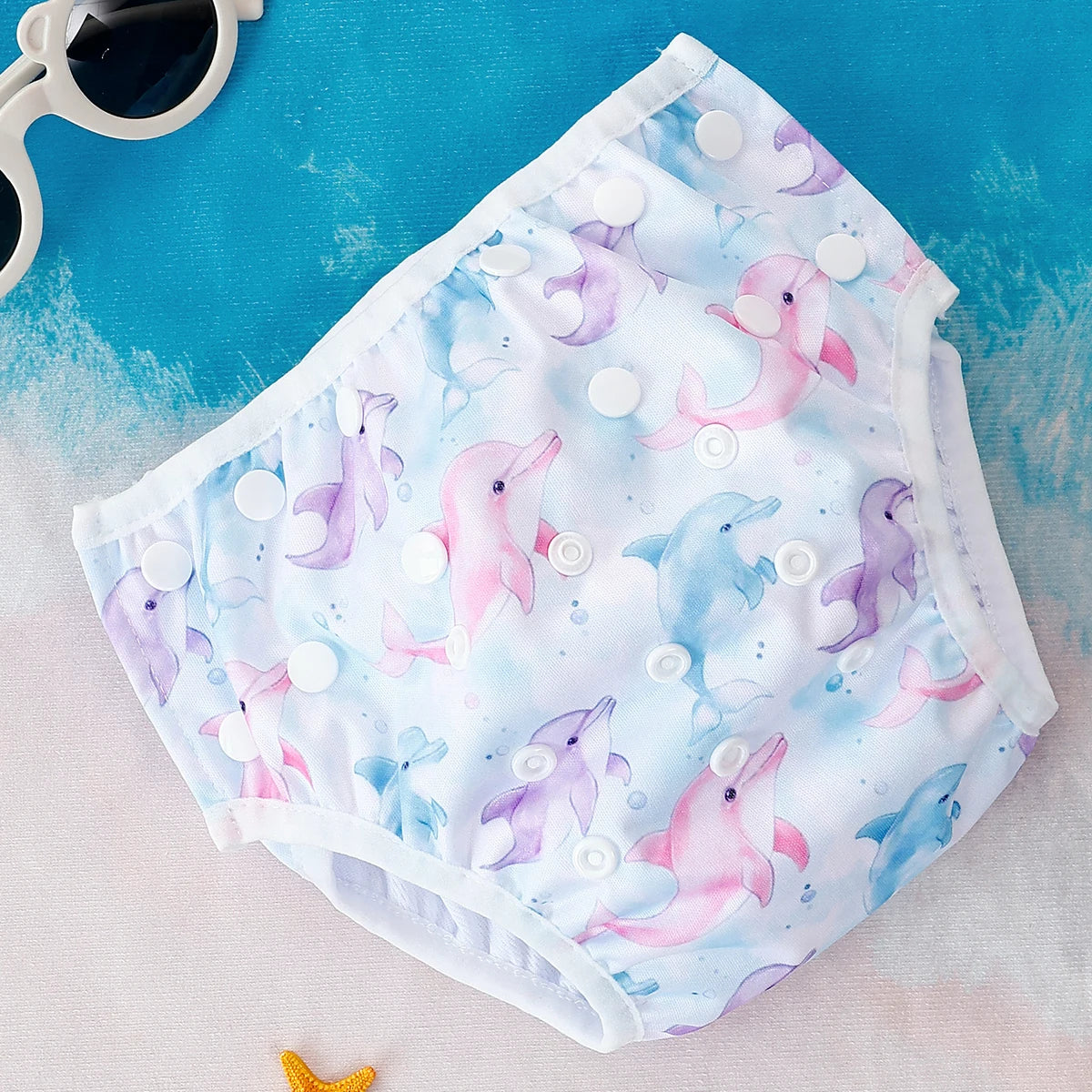 Elinfant 1 Pc Baby Swimming Diaper Mesh Cloth Inner Fabric Summer Reusable& Adjustable Baby Swimming Diaper&Baby Nappy
