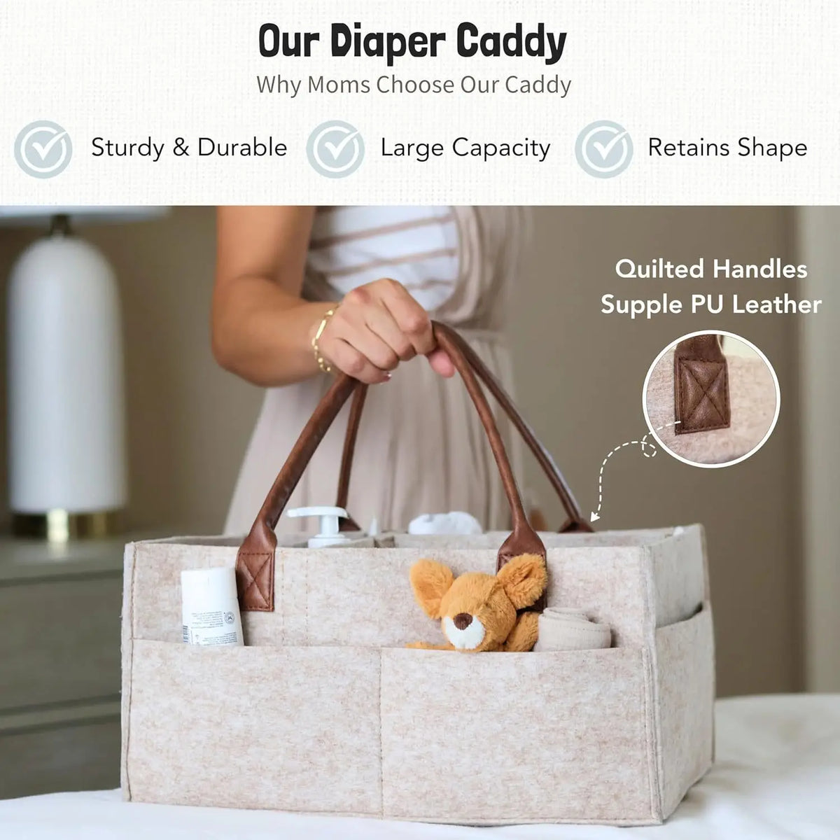 Baby Felt Storage Nursery Organizer Basket Infant Diaper Bag