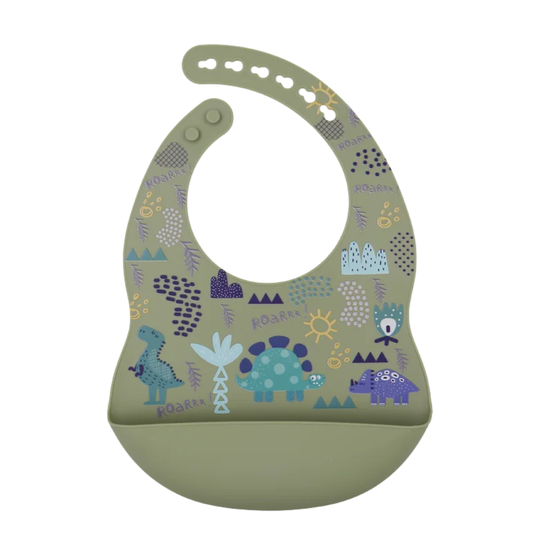 Customize Cartoon Animal Silicone Baby Bib