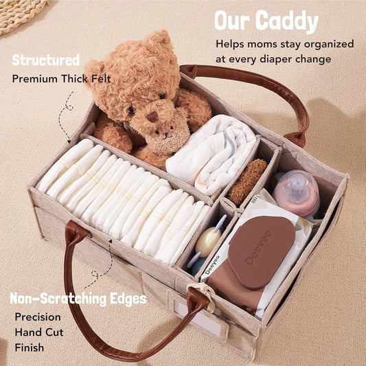 Baby Felt Storage Nursery Organizer Basket Infant Diaper Bag