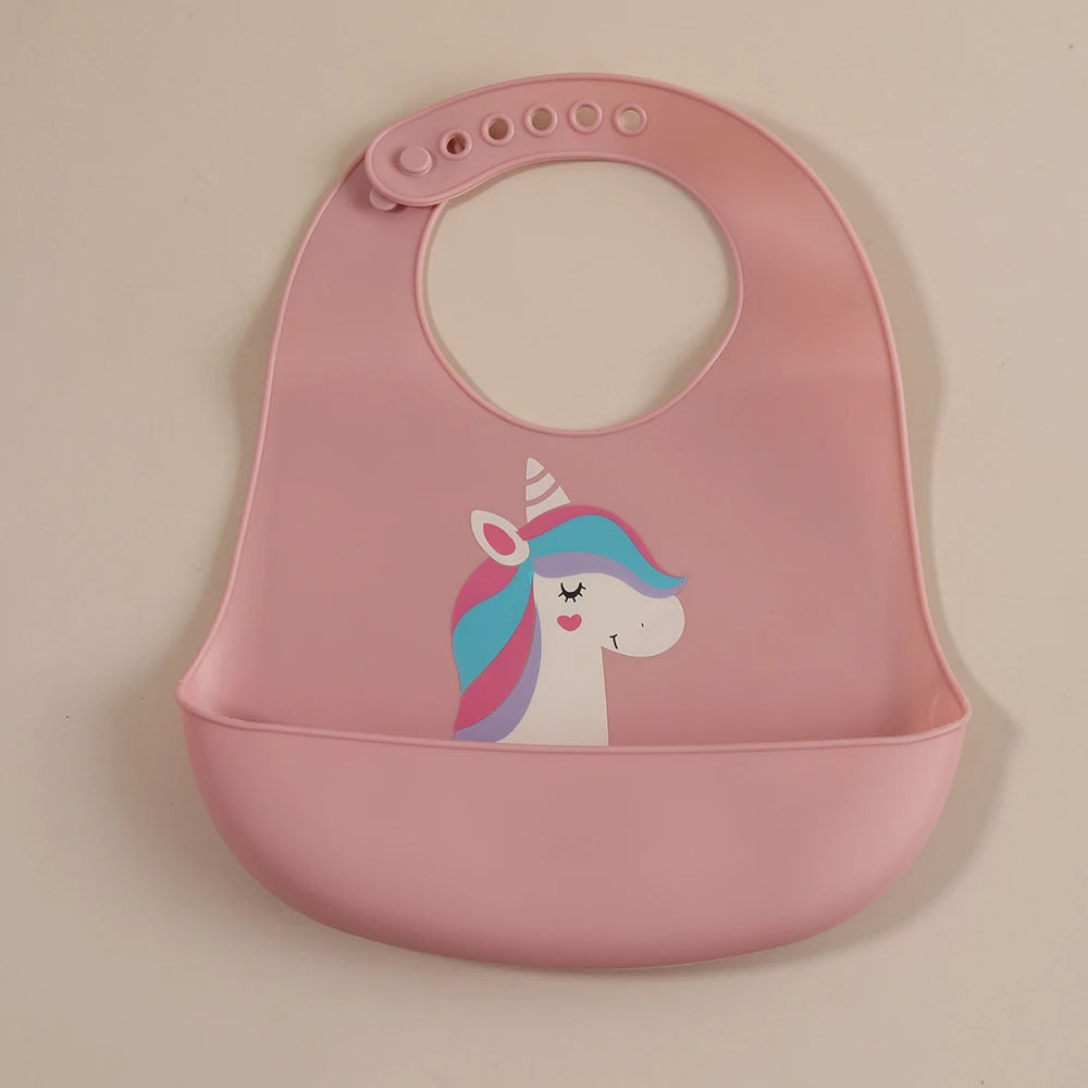 Customize Cartoon Animal Silicone Baby Bib