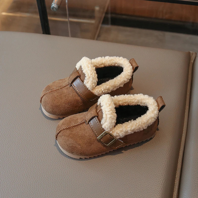 Winter Children Cotton Shoes 2025 Girl Plush Warm Cotton Boots Children Short Snow Boots Kids Botas Lightweight Comfortable Shoe