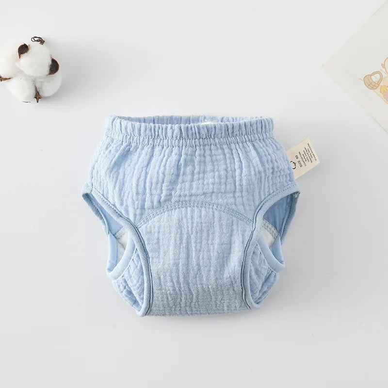 Breathable Baby Training Pants Waterproof Diapers Cotton Gauze Washable Nappies for Toddler Children Toilet Training Study Pants